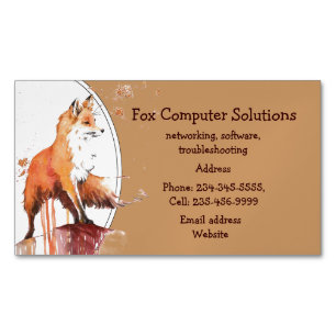 Custom Fox Computer Solutions Business Card