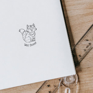 Custom Fox Teacher Rubber Stamp