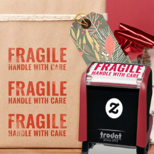 Custom Fragile Handle With Care Warning Self-inking Stamp