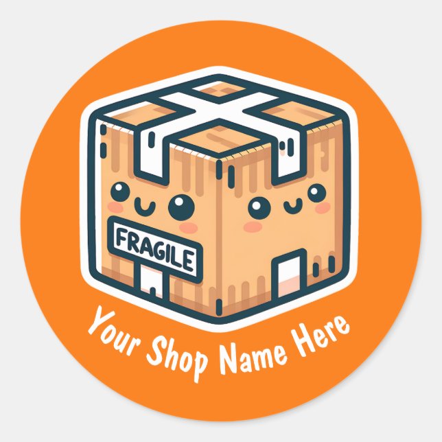Custom Fragile Stickers for Small Business or Shop (Front)