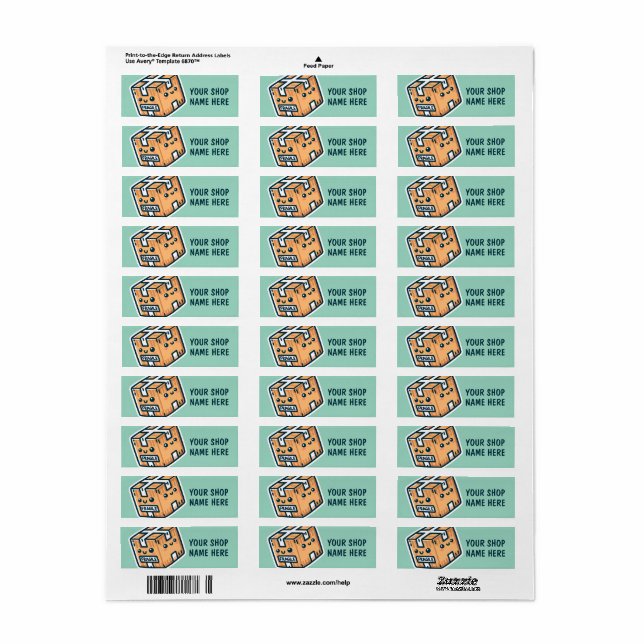Custom Fragile Stickers Small Business Labels (Full Sheet)