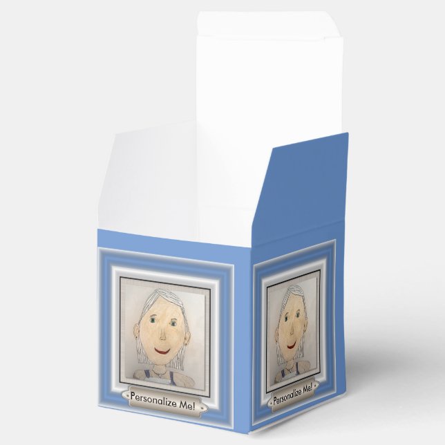 Custom Frame to Add Your Art Or Photo Favour Box (Opened)
