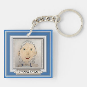 Custom Frame to Add Your Art Or Photo Key Ring