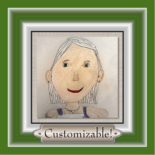 Custom Frame to Add Your Art Or Photo Photo Sculpture Magnet (Front)