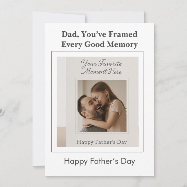 Custom Framed Memories –  Photo Father’s Day Card (Front)