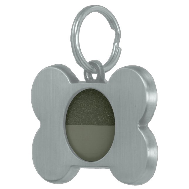 Custom Framed Pet Tag – Two-Tone Moss Green (Front Right)
