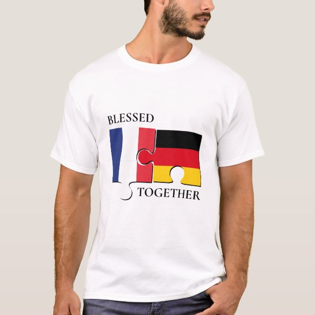 Custom FRANCE GERMANY Blessed T-Shirt (Front)