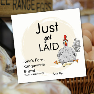 Custom Free Range Egg Carton Label   Farm Fresh