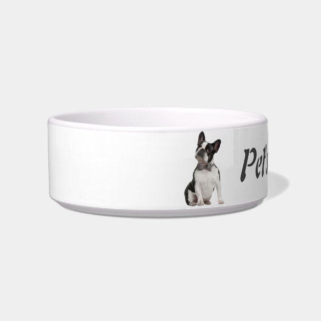 Custom French Bulldog Pet, Dog Bowl (Left)