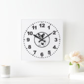 Custom French Bulldog Puppy Pick Your Colour Square Wall Clock (Home)