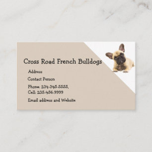 Custom French Bulldogs Dog Pet Animal Logo  Business Card