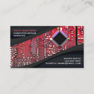 Custom French Computer Business Card