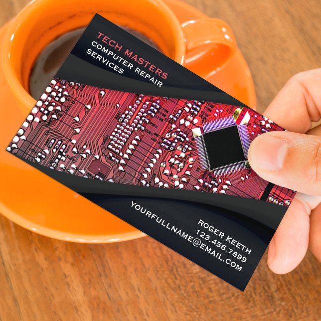 Custom French Computer Business Card (Creator Uploaded)