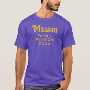 Custom French Surname Name Reunion T-Shirt