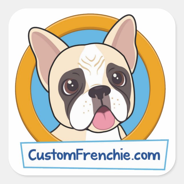 Custom Frenchie Logo Sticker (Front)