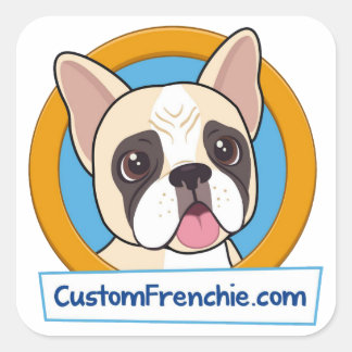 Custom Frenchie Logo Sticker