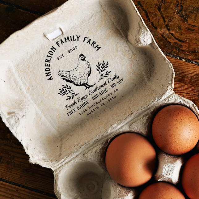 Custom Fresh Eggs Family Farm Rubber Stamp (Creator Uploaded)