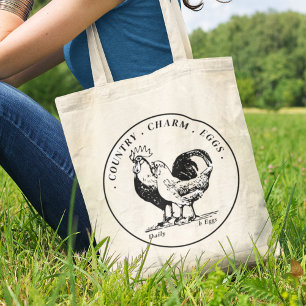 Custom Fresh Organic Eggs Farmhouse Business  Tote Bag