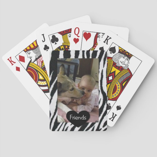 Custom Friends Photo Playing Cards (Back)