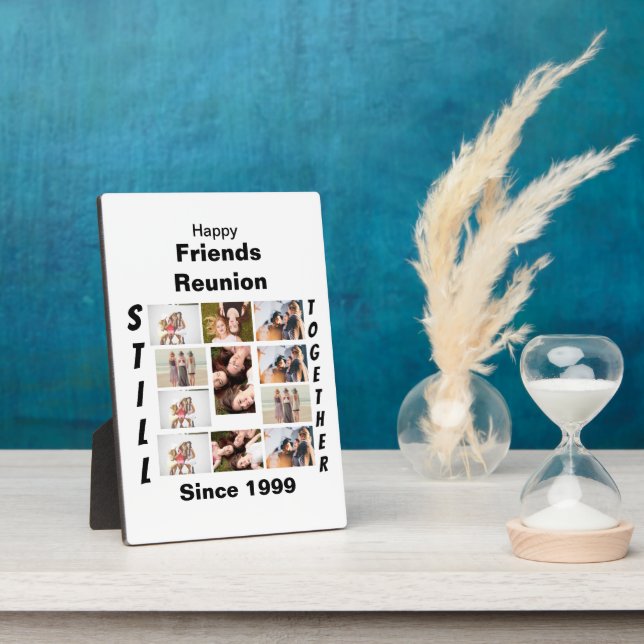 Custom Friends Reunion 11 Photo Collage  Plaque (Side)