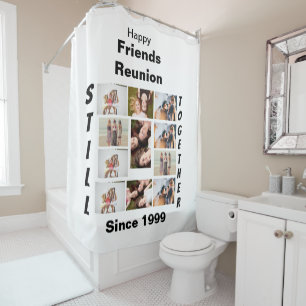 Custom Friends Reunion 11 Photo Collage  Shower Curtain