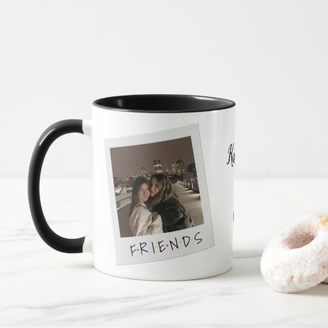 Custom Friendship Mug with Photo & Names (With Donut)
