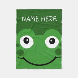 Custom Frog Add Your Name Fleece Blanket