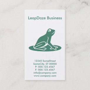 custom frog company business card