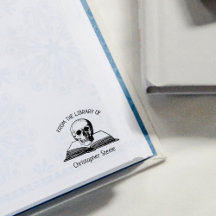 Custom From the Library Of, Gothic Skull Book
