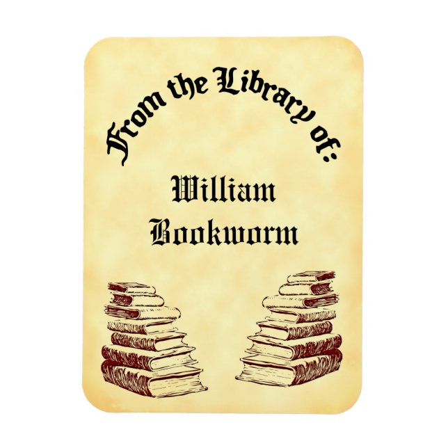 Custom From the Library of Vintage Books Magnet (Vertical)