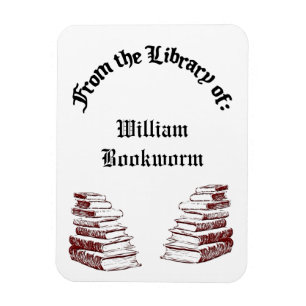Custom From the Library of Vintage Books MagnetA Magnet