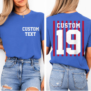 Custom Front and Back Sports Team T-Shirt