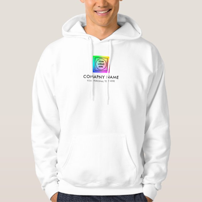 Custom Front Back Logo Staff Hoodie (Front)