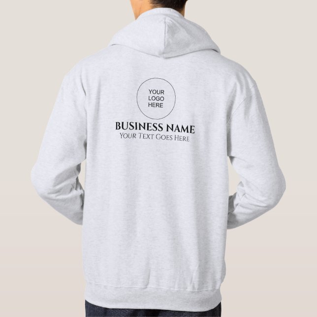 Custom Front & Back Print Company Logo Men's Hoodie (Back)