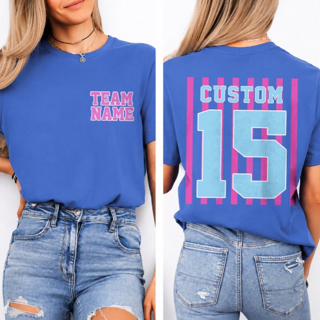 Custom Front Back Team Name Number Sports Shirt (Creator Uploaded)