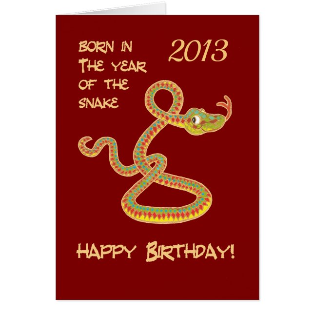 Custom Front Chinese Year of the Snake Birthday (Front)