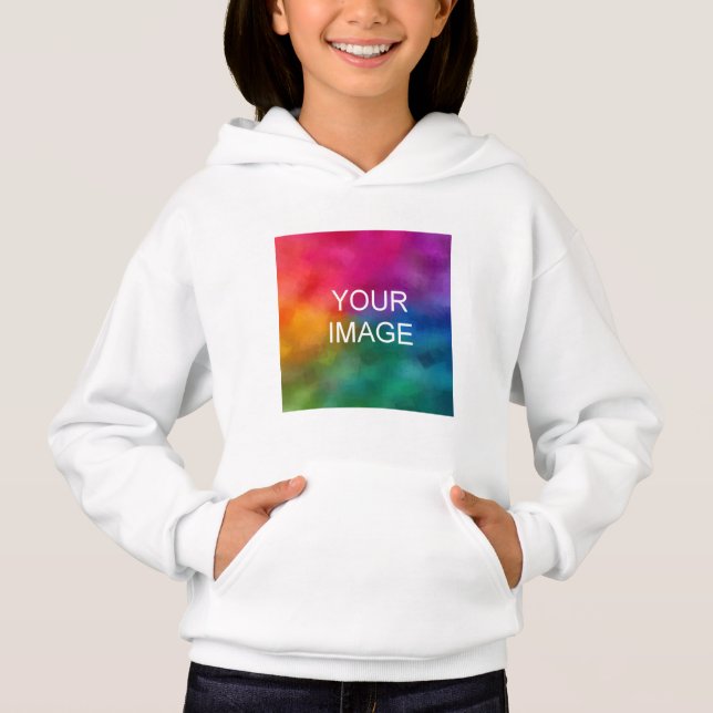Custom Front Design White Template Kids Girls (Front)