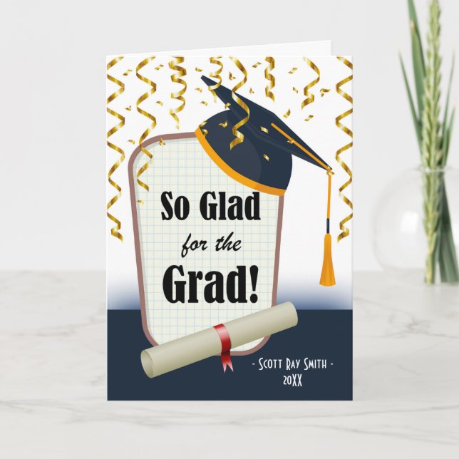 Custom Front Graduation Add a Name Celebration Card (Front)