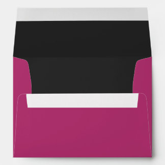 Custom Fuchsia & Black Envelope w/ Return Address