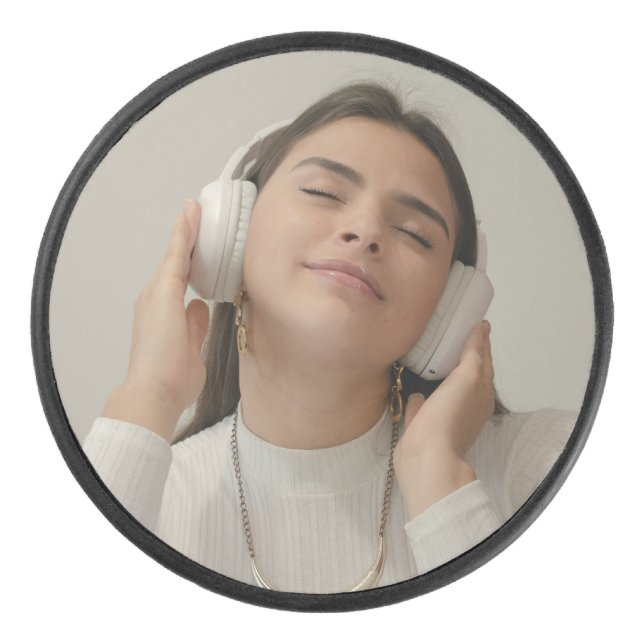 Custom Full Photo Modern   Hockey Puck (Front)