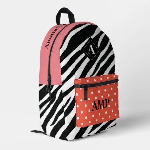 Custom Fun and colourful design mixed pattern Printed Backpack