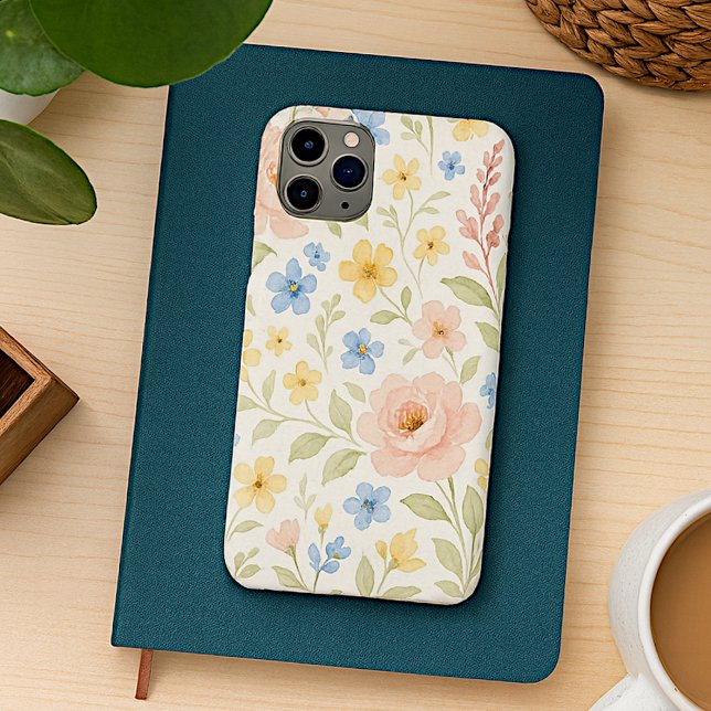 Custom Fun Classy Shabby French Floral Art Pattern iPhone Case (Creator Uploaded)