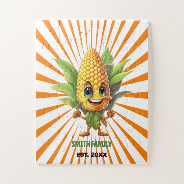 CUSTOM FUN CORN CHARACTER JIGSAW PUZZLE (Vertical)