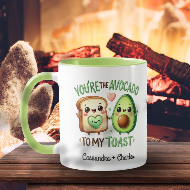 Custom Fun Couples "Avocado to My Toast" Mug (Custom Fun Couples "Avocado to My Toast" Mug)
