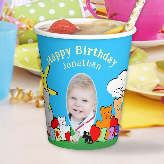 Custom Fun Cute Animals Birthday Party  Paper Cups (Creator Uploaded)