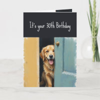 Custom Fun Dog 30 or other Year Birthday