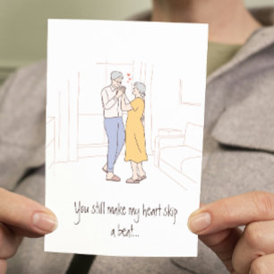 Custom Fun Elderly Couple Love Funny Valentine Day Card