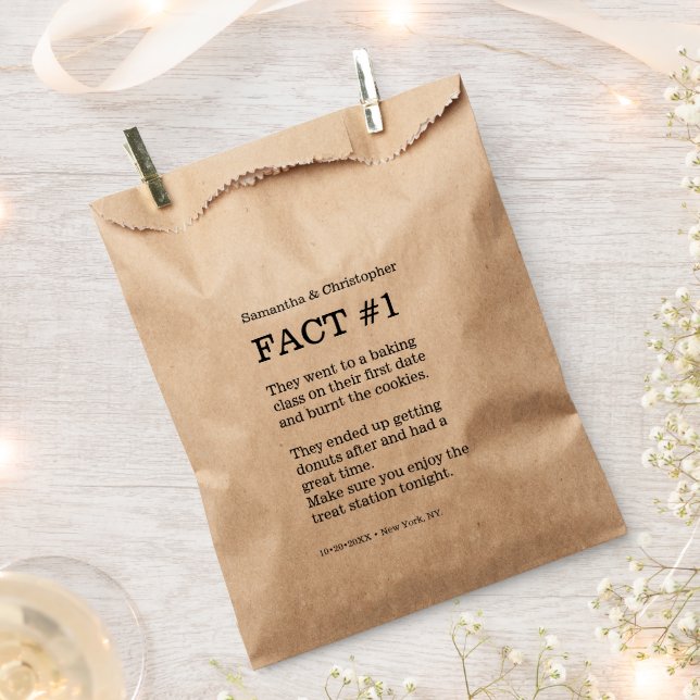 Custom Fun Fact About The couple Treat Station Favour Bags (Clipped)
