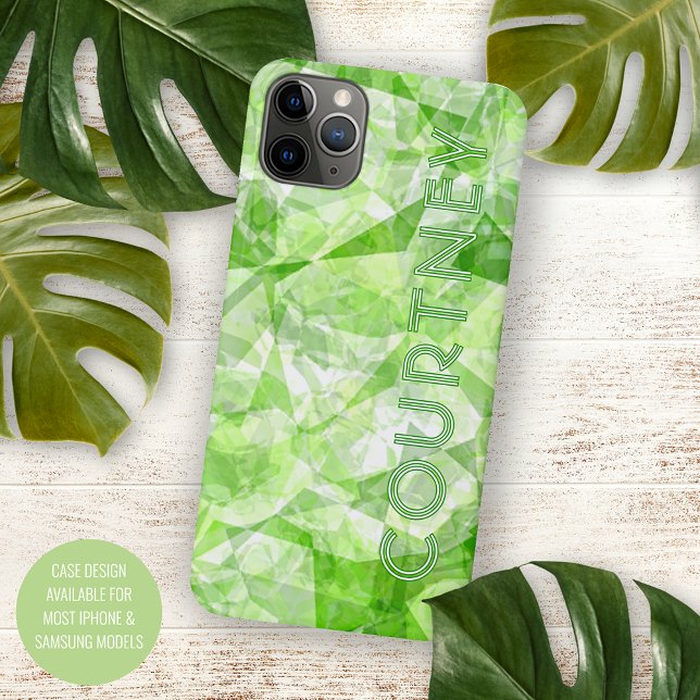 Custom Fun Modern Retro Polygon Mosaic Art Pattern Case-Mate iPhone Case (Creator Uploaded)