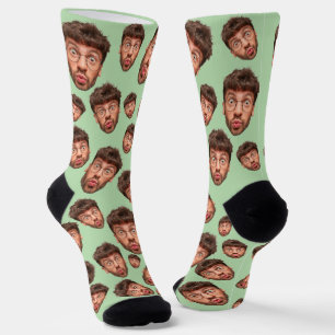 Custom Fun Photo Face Crew Socks with Your Picture